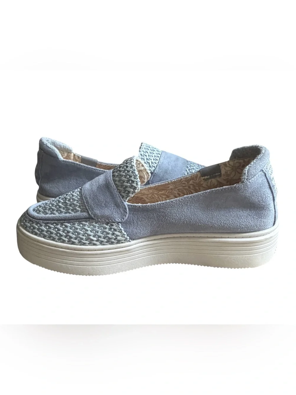 Roxy Sheilahh Platform Sneaker Loafer. 2-Tone Blue, Size 8.5 - RUNS SMALL. Comfy
